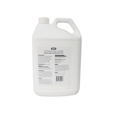 Troy Hoss Gloss Medicated Shampoo And Fungal Infection Horse Cattle 5L