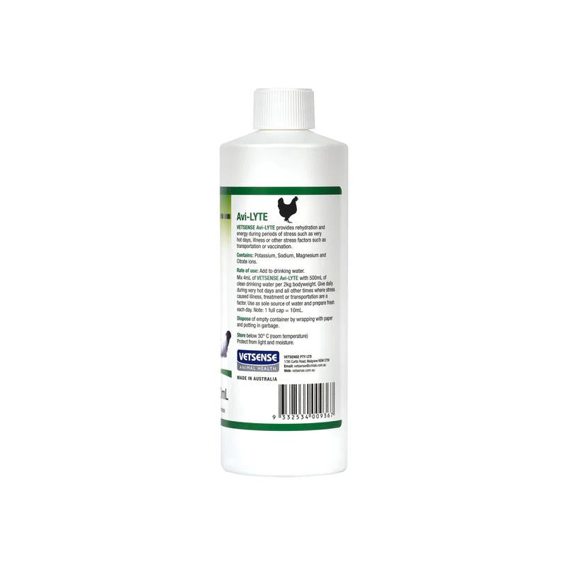 Vetsense Avi-Lyte Electrolyte Energy Supplement Chicken Poultry 125ml