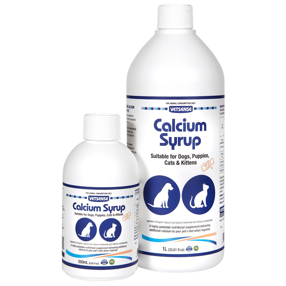 Vetsense Calcium Syrup Nutritional Supplement For Dogs & Cats 1L