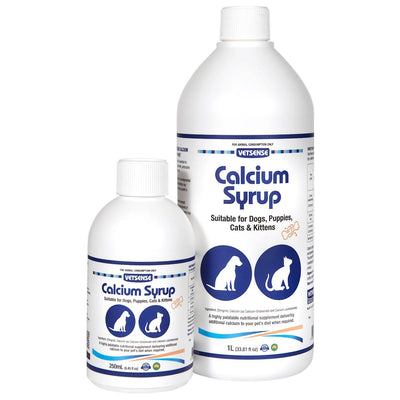 Vetsense Calcium Syrup Nutritional Supplement for Dogs & Cats 1L