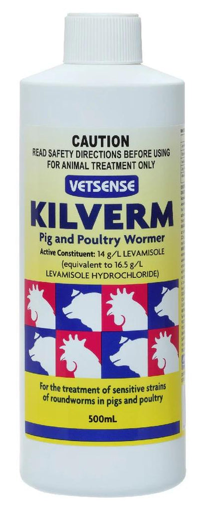 Vetsense Kilverm Pig & Poultry Wormer for Sensitive Strains 500ml