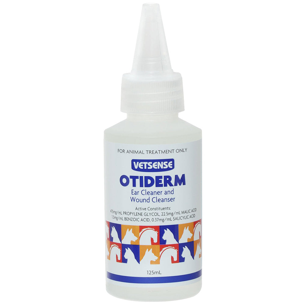 Vetsense Otiderm Wound & Ear Cleaner For Pet Horses Dogs & Cats 125ml