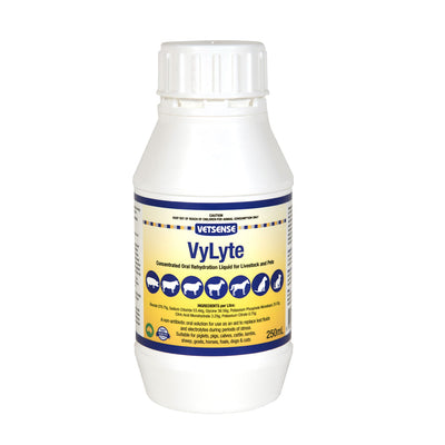 Vetsense Vylyte Concentrated Oral Rehydration Liquid For Livestock & Pets 250ml