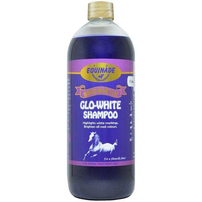 Equinade Showsilk Glo White Shampoo Animal Coat Colour Treatment 1L
