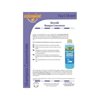 Equinade Showsilk Pet Grooming Shampoo Concentrate For Horses 1L