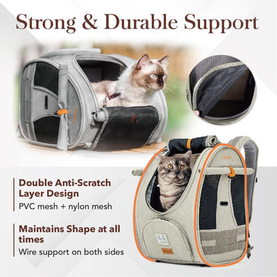 Ibiyaya Adventure Cat & Small Dog Carrier Backpack