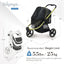 Ibiyaya The Beast Pet Jogging Stroller - Jet Black