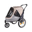 Ibiyaya Happy Pet Pram Jogger 2.0 - New And Improved W/ Bicycle Attachment - Latte