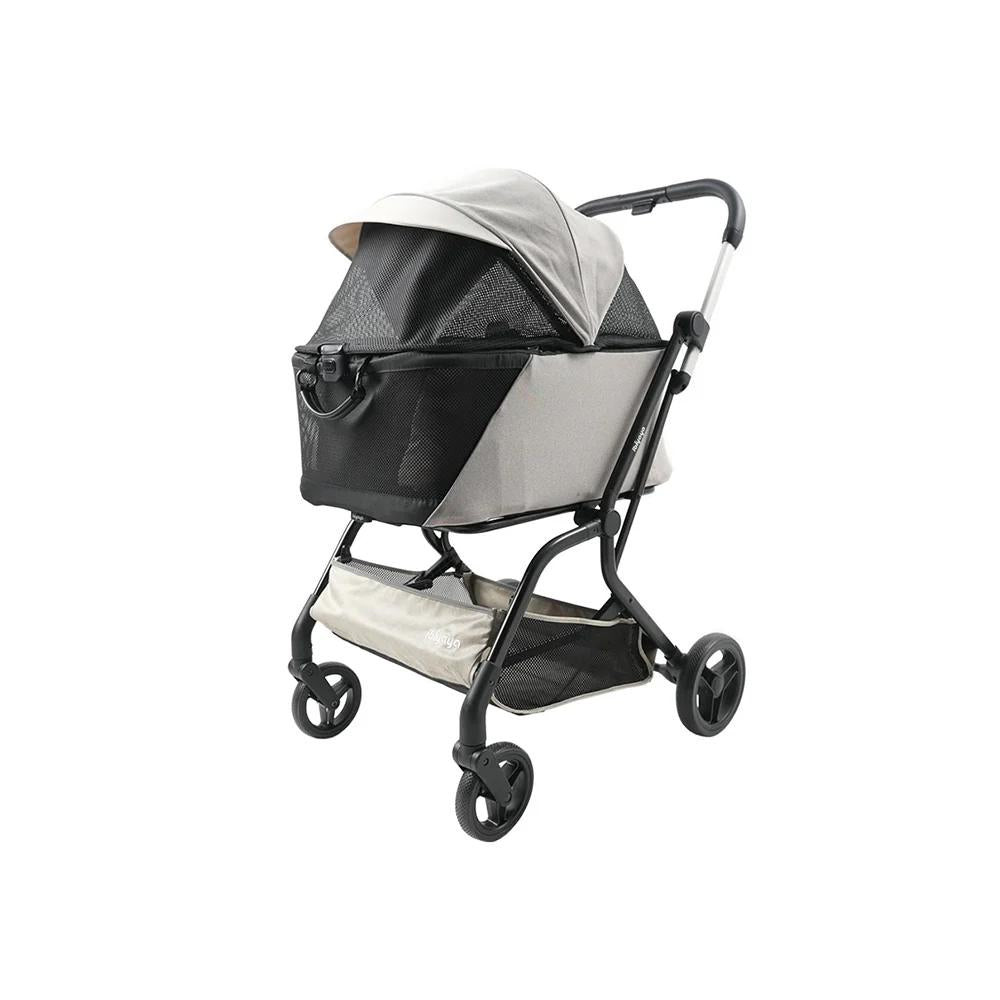 InstaCollapse Detachable Dog Stroller and Pet Car Seat Carrier Combo â€“ Taupe