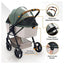 Ibiyaya Retro Luxe Folding Pet Stroller For Pets Up To 30kg - Soft Sage