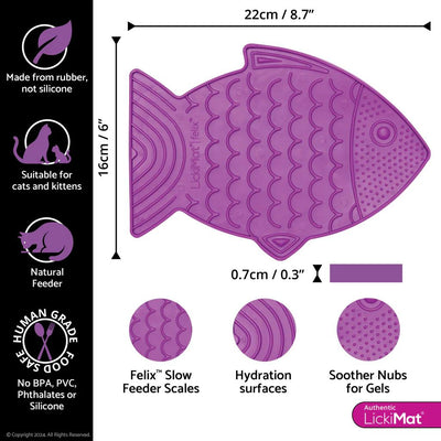 Lickimat Cat Feeder Classic Cat Feederster Purple