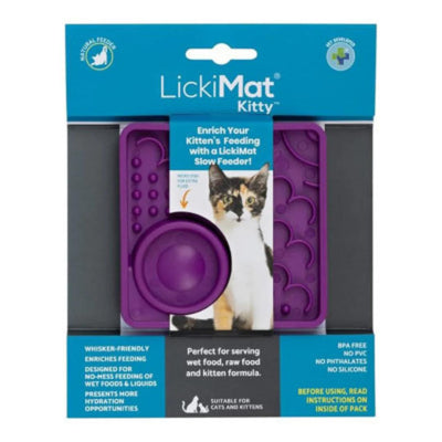 Lickimat Cat Feeder Classic Kitty Purple