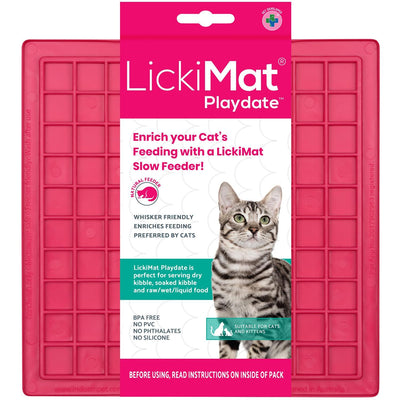 Lickimat Cat Feeder Classic Playdate Pink