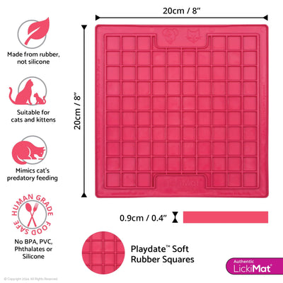 Lickimat Cat Feeder Classic Playdate Pink