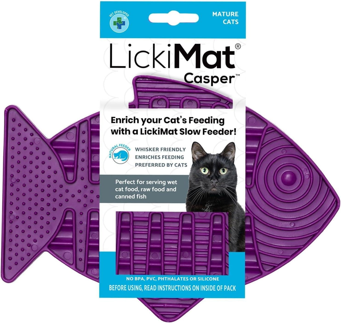 Lickimat Cat Feeder Casper Purple