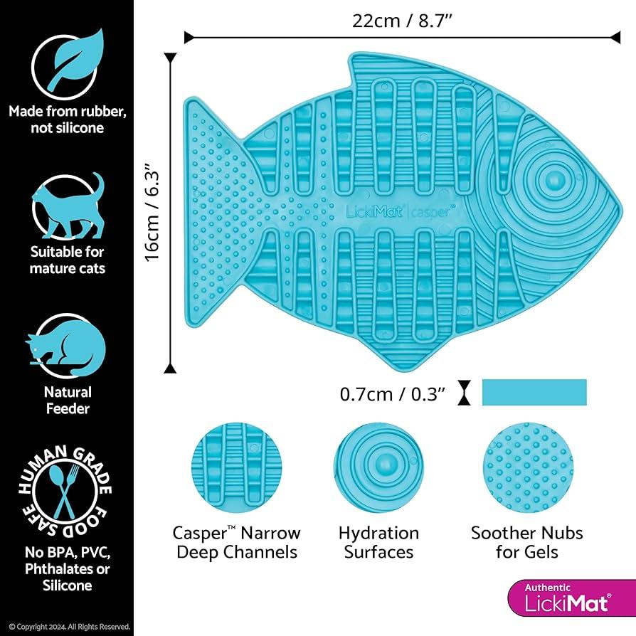 Lickimat Cat Feeder Casper Turquoise