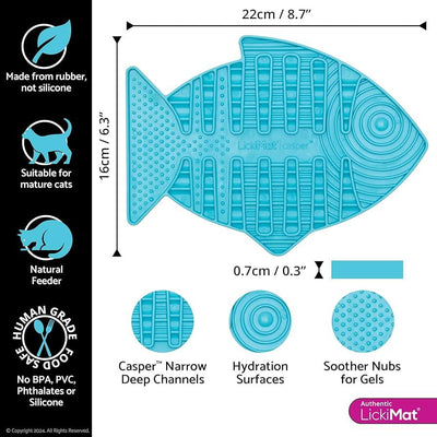 Lickimat Cat Feeder Casper Turquoise