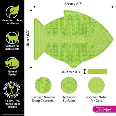 Lickimat Felix Slow Food Bowl For Cats - Green