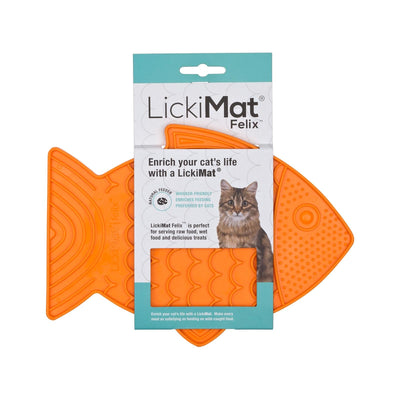 Lickimat Cat Feeder Felix Orange