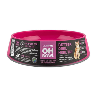 Lickimat Cat Feeder Oh Bowl Pink