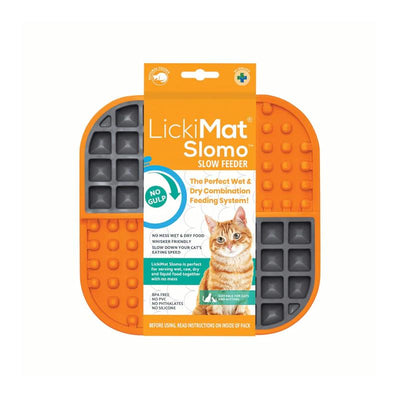 Lickimat Cat Feeder Slomo Orange