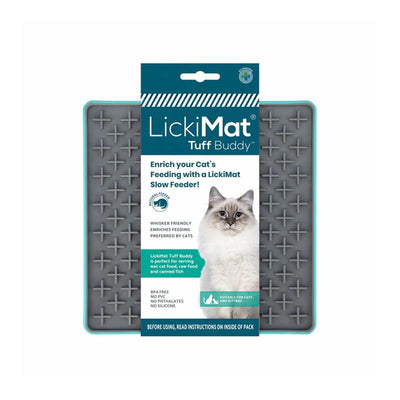 Lickimat Cat Feeder Tuff Buddy Turquoise