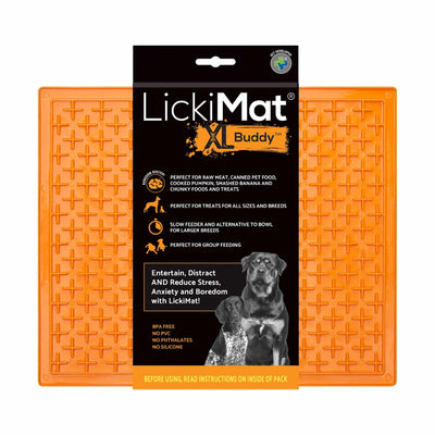 Lickimat Dog Feeder Classic Buddy Orange X-large
