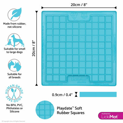 Lickimat Dog Feeder Classic Playdate Turquoise