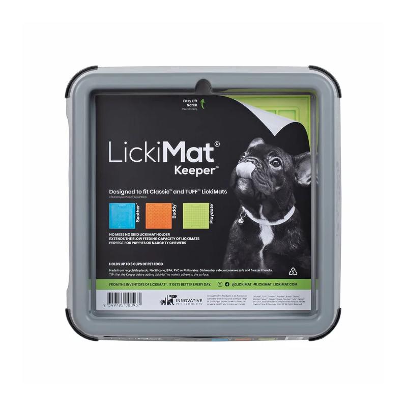 Lickimat Dog Feeder Keeper Gray