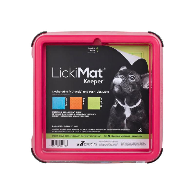Lickimat Dog Feeder Keeper Pink