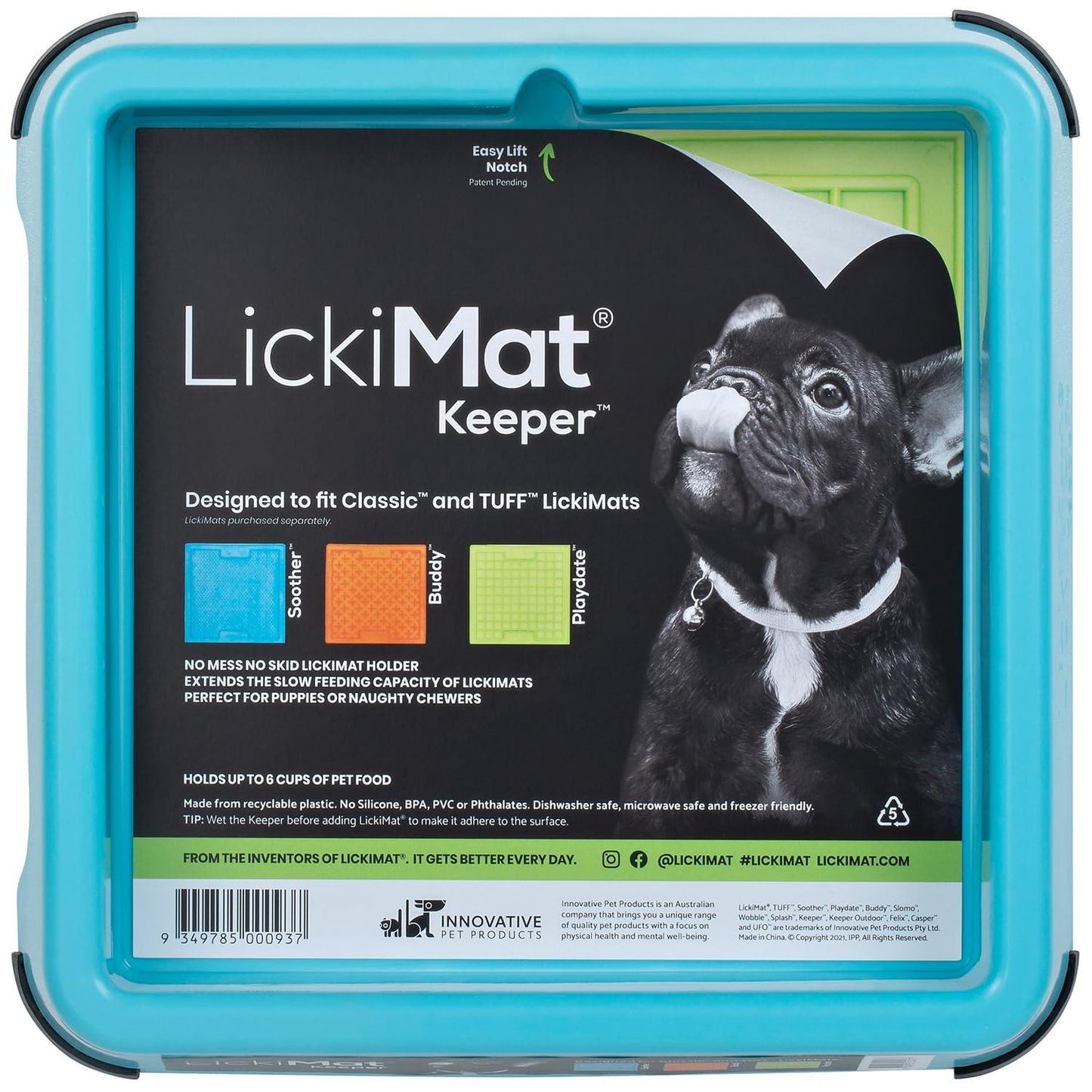 Lickimat Dog Feeder Indoor Keeper Bundle Turquoise