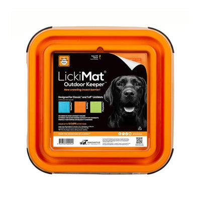 Lickimat Dog Feeder Outdoor Keeper Orange