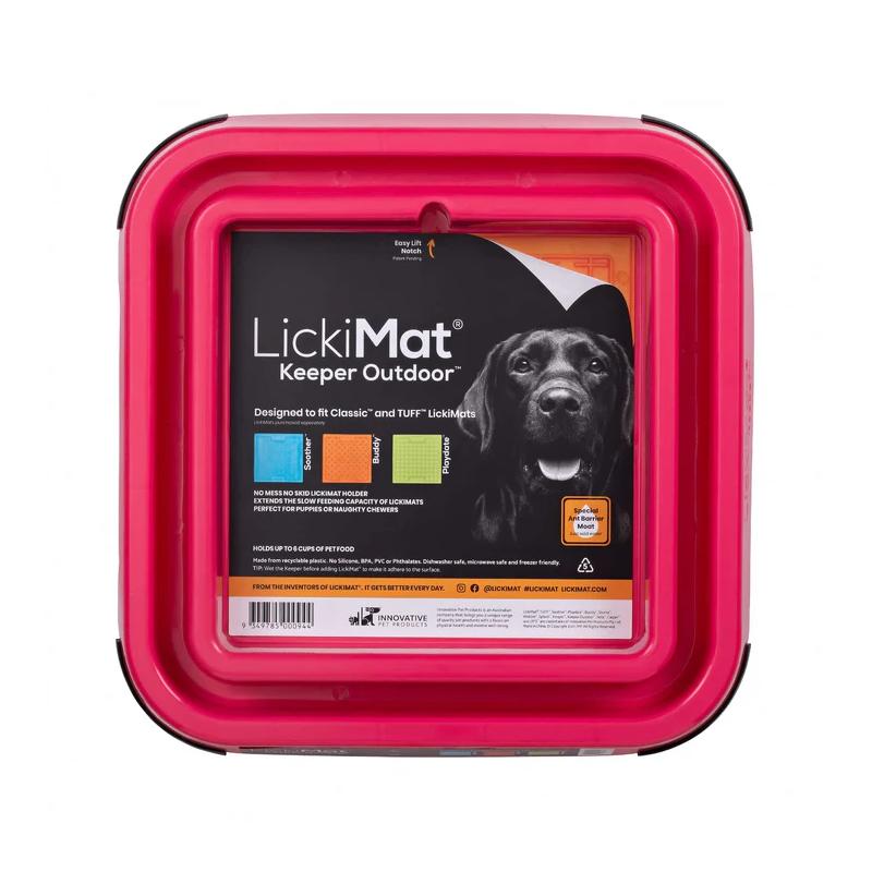 Lickimat Dog Feeder Outdoor Keeper Pink