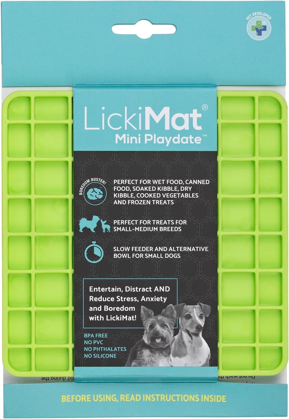Lickimat Dog Feeder Mini Playdate Green