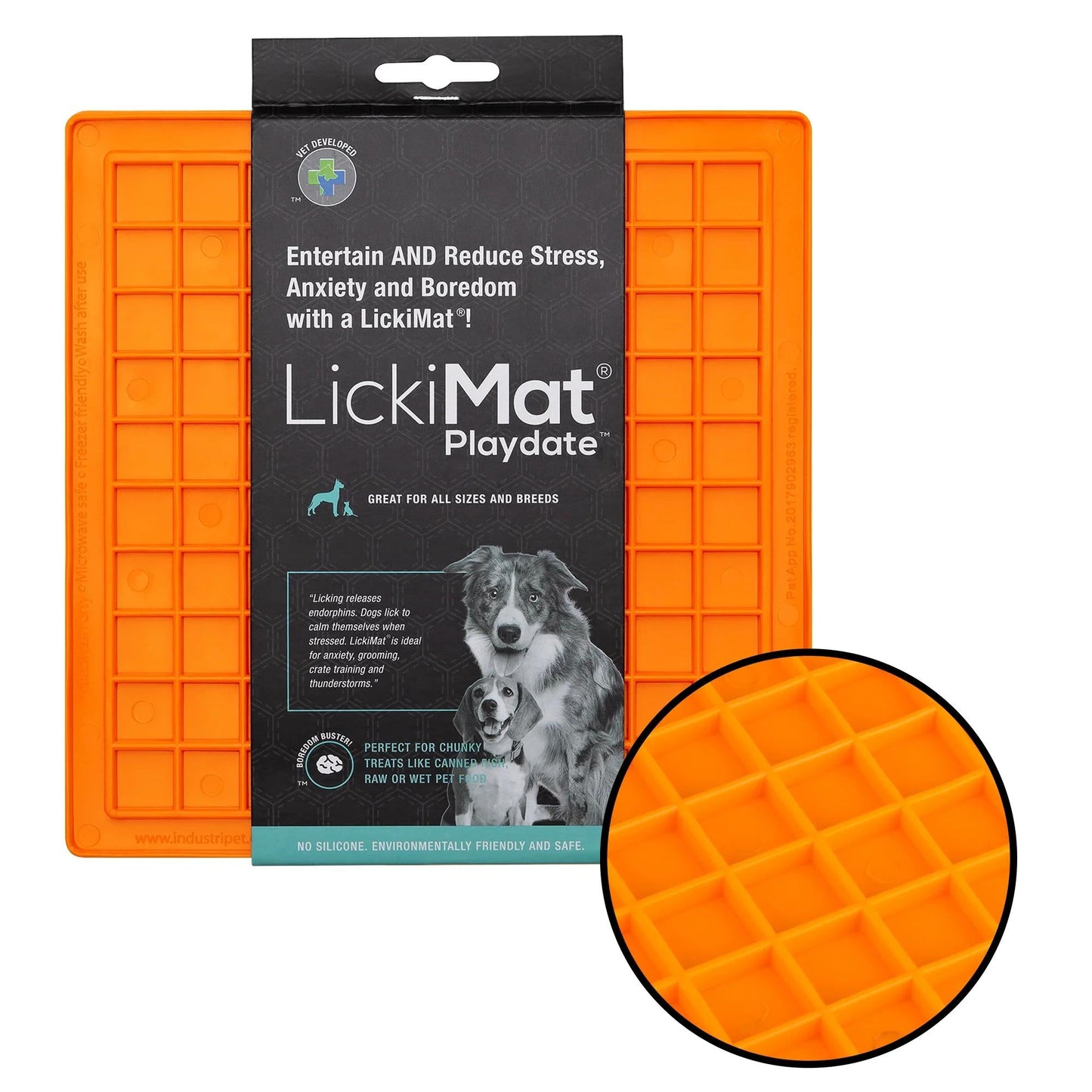 Lickimat Dog Feeder Mini Playdate Orange