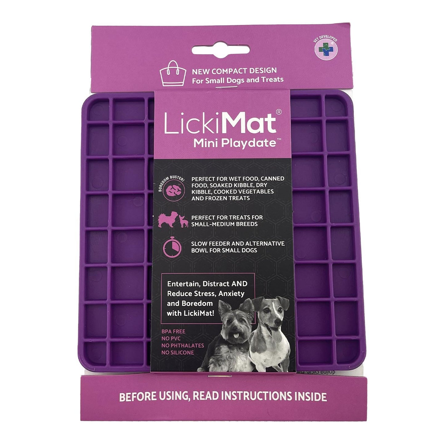 Lickimat Dog Feeder Mini Playdate Purple