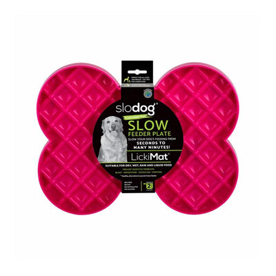 Lickimat Dog Feeder SloDog Feeder Pink