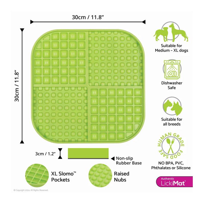 Lickimat Dog Feeder Slomo Green X-large