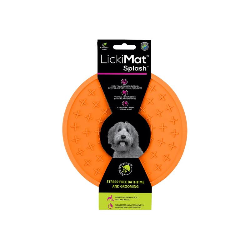 Lickimat Dog Feeder Splash Orange