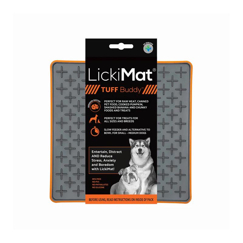 Lickimat Dog Feeder Tuff Buddy Orange