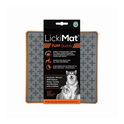 Lickimat Dog Feeder Tuff Buddy Orange