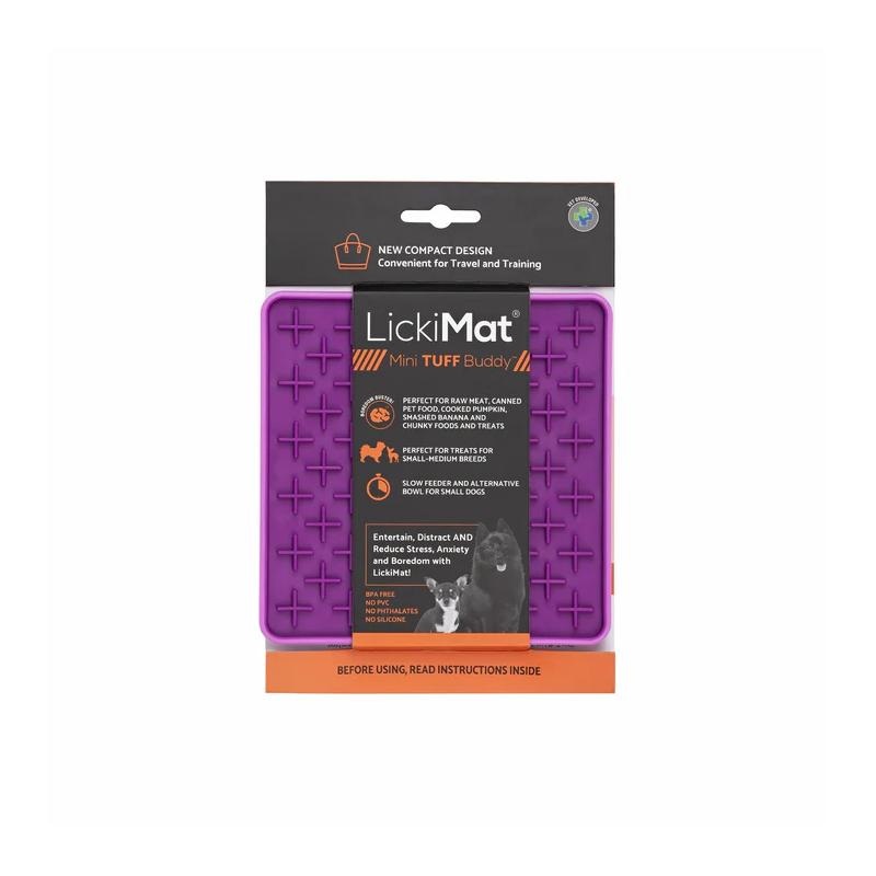 Lickimat Dog Feeder Mini Tuff Buddy Purple