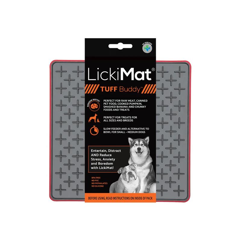 Lickimat Dog Feeder Tuff Buddy Red