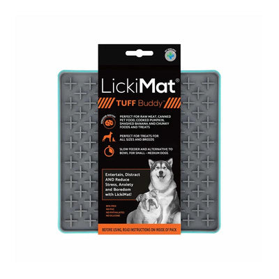 Lickimat Dog Feeder Tuff Buddy Turquoise