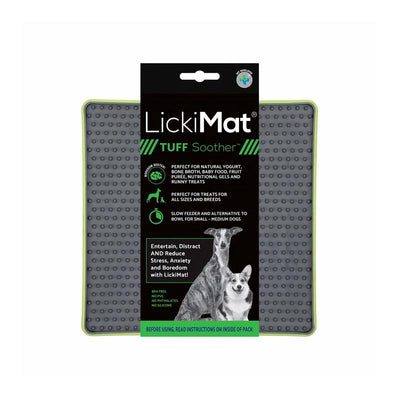 Lickimat Dog Feeder Tuff Soother Green