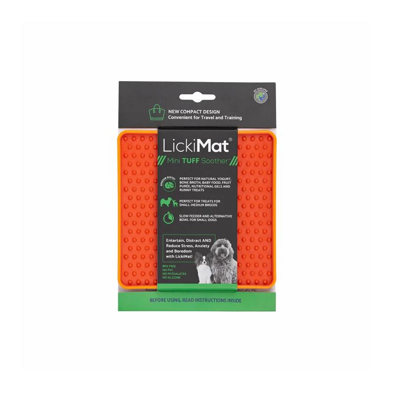 Lickimat Dog Feeder Mini Tuff Soother Orange