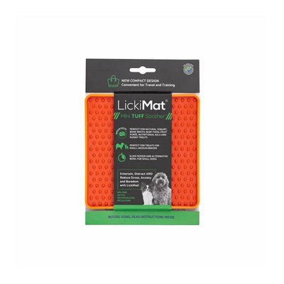 Lickimat Dog Feeder Mini Tuff Soother Orange