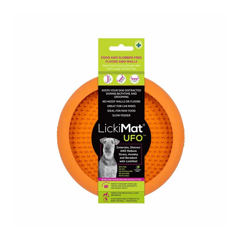 Lickimat Dog Feeder Ufo Orange