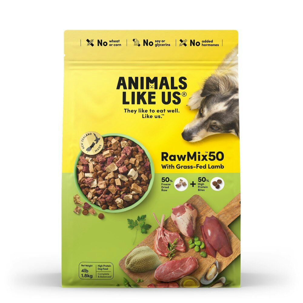 Animals Like Us - RawMix50 with Grass-Fed Lamb Dog food 1.8kg