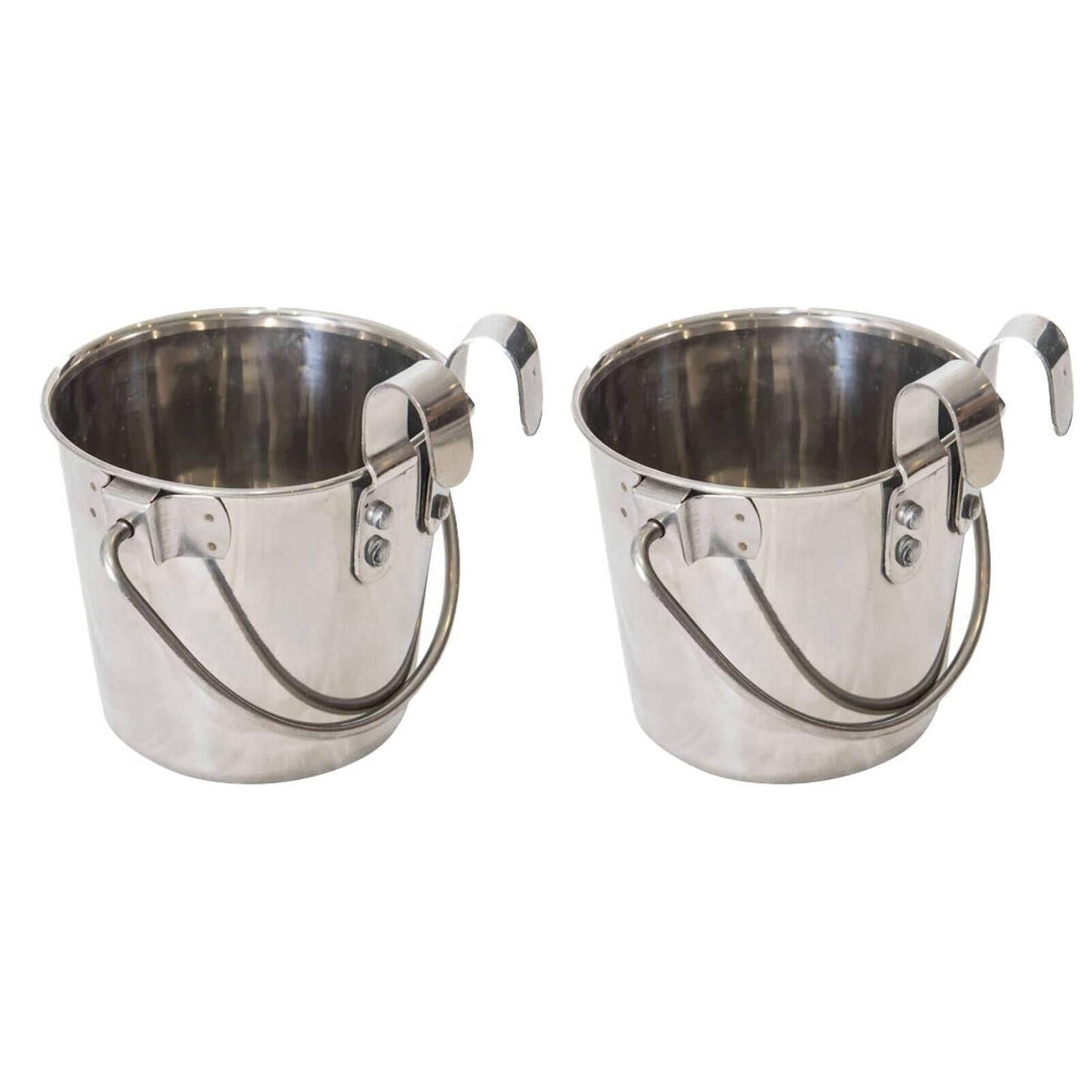 2PK Superior Pet Essentials Flat Sided Bucket 946ml